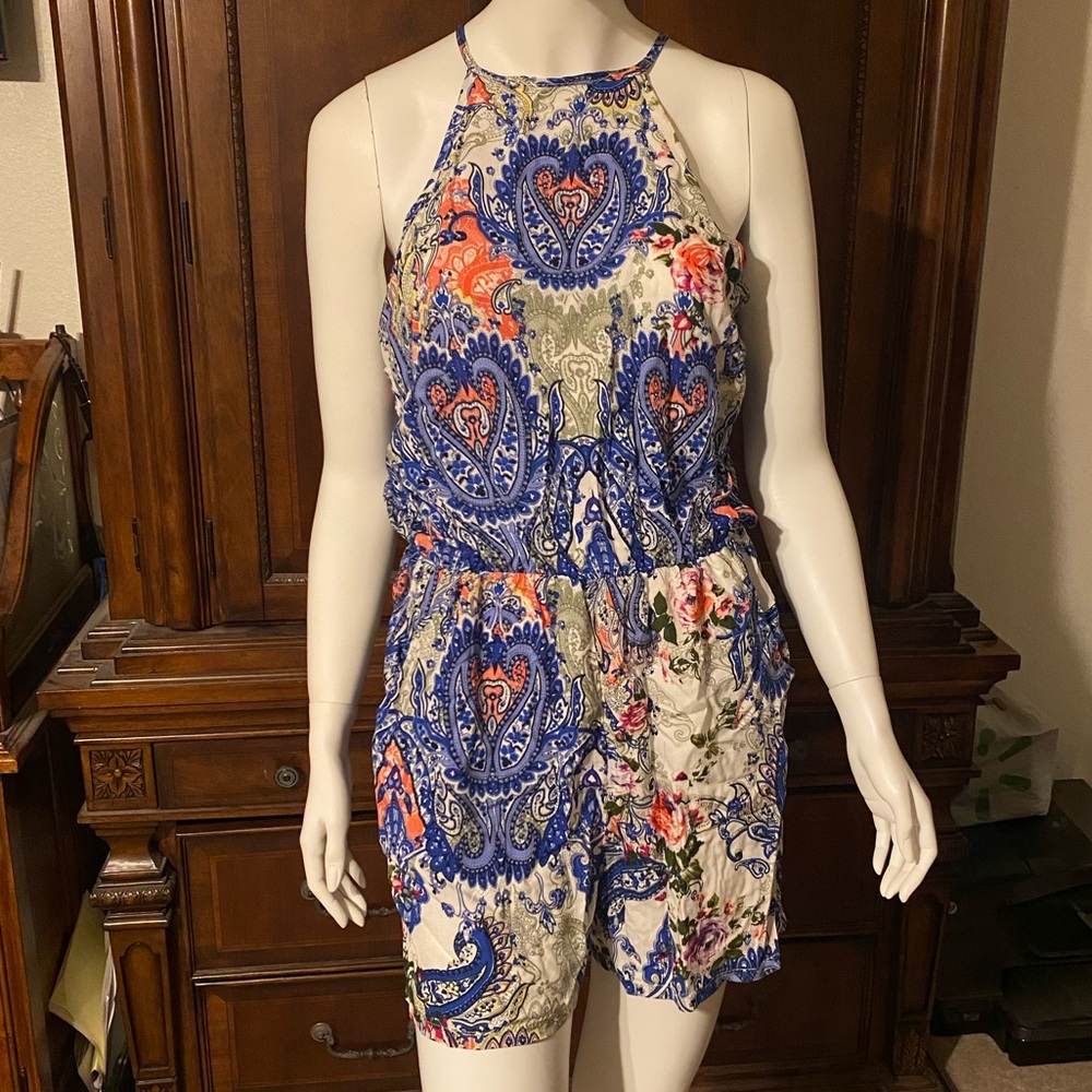Open Back Sleeveless Romper XL